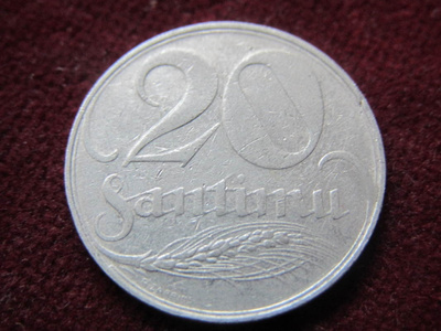 20 santimu 1922 Latvia