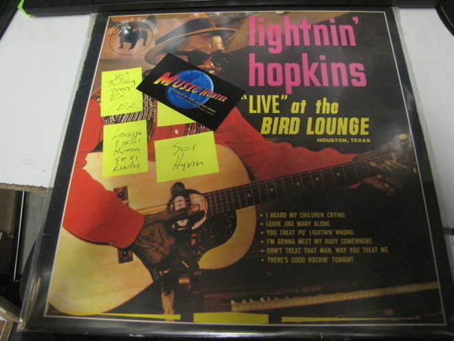 LIGHTNING HOPKINS - LIVE AT THE BIRD LOUNGE LP EX/EX