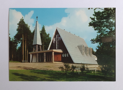 Kuhmo - Siunauskappeli - vanha postikortti 60/70-luvulta