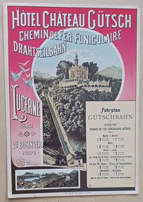 Luzern, Hotel Cháteau Cütsch, p. 1980 Suomeen