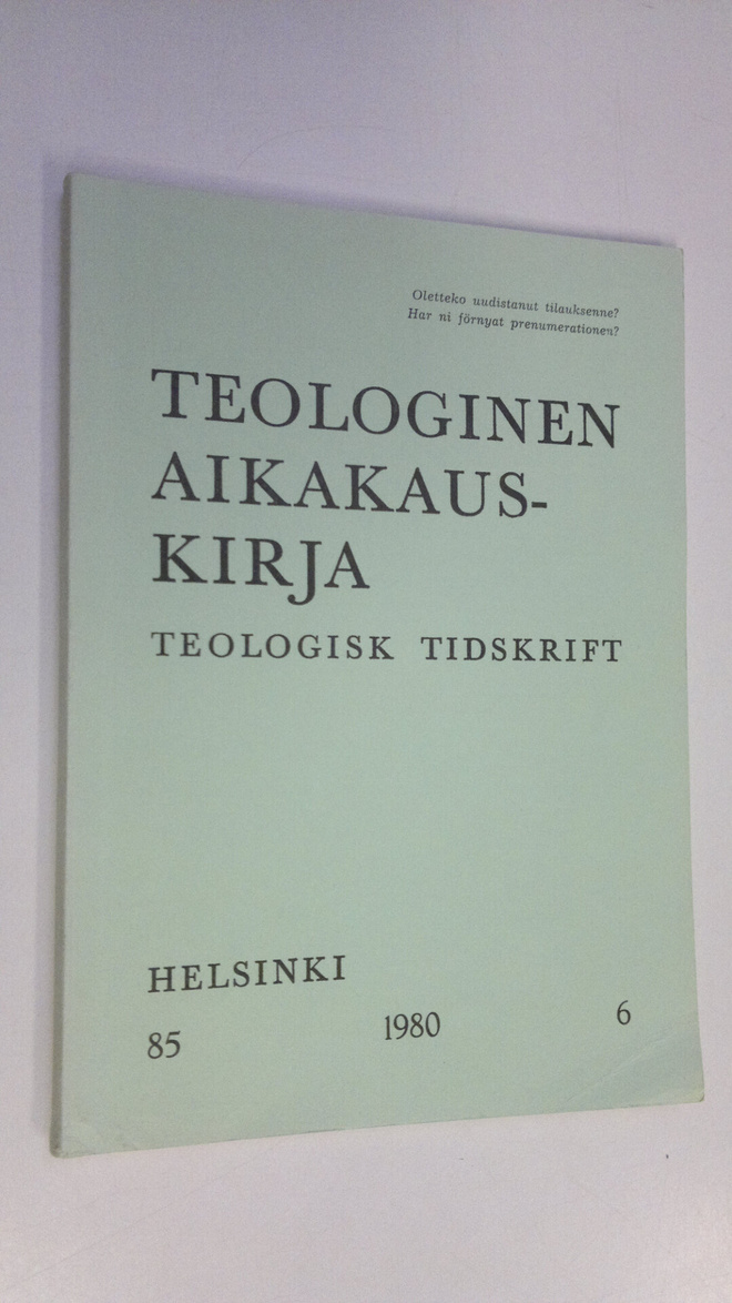 Teologinen aikakauskirja 6/1980
