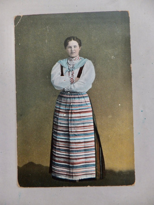 VANHA Postikortti Kansallispuku 1900-l