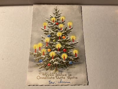 Postikortti Hyvää joulua! 1960-luku