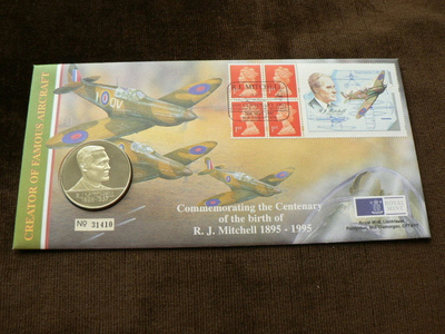 Medal Cover - R J Mitchell Commemorative 1895-1995