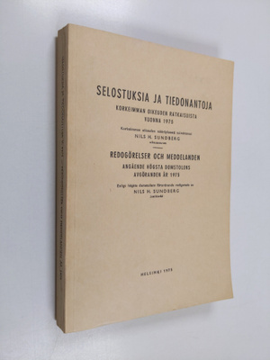 Selostuksia ja tiedonantoja korkeimman oikeuden ratkaisui...