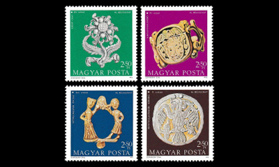 Unkari 2898-901 ** Postimerkin päivä (1973)