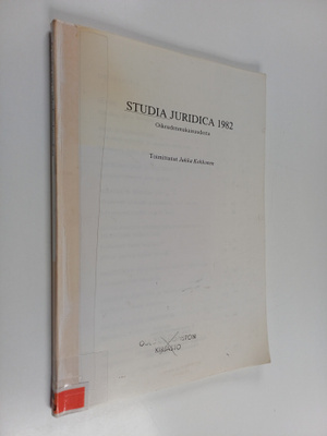 Studia juridica 1982 : oikeudenmukaisuudesta