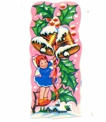 MLP 1274 / Joulukeiju soittaa kelloja lumisateessa. 1970-l.