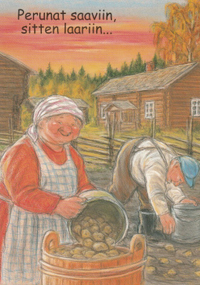 TERHO PELTONIEMI - ISÄNTÄ JA EMÄNTÄ PERUNAPELLOLLA