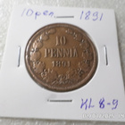 10 penniä 1891 siistikuntoinen kl 8-9 . - pikkukuva 5