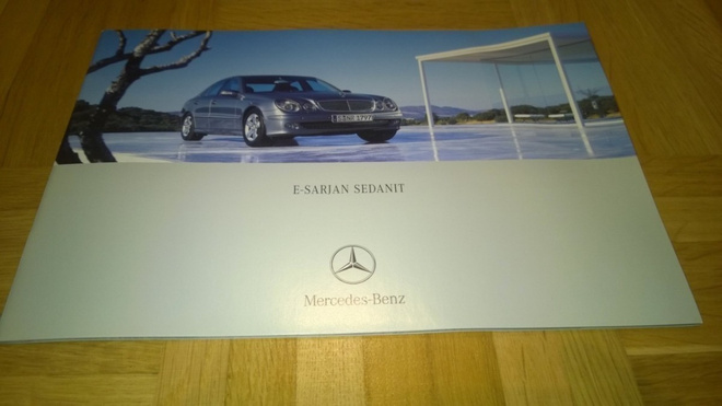 Esite Mercedes W211 E-luokka, 2003. Sis myös E 55 AMG