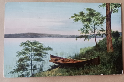 Ruovesi, rantanäkymä, vene vedettynä rantaan, p. 1914