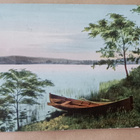 Ruovesi, rantanäkymä, vene vedettynä rantaan, p. 1914 - pikkukuva 1