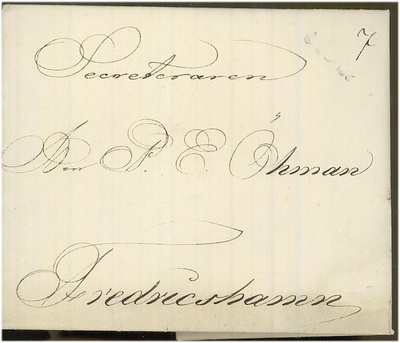 1830 kirje Turusta Haminaan