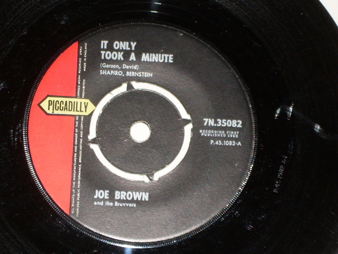 7" JOE BROWN - It Only Took A Minute  single 1962 rockabilly