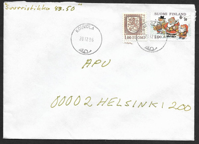 Postilähetys - Joulu 1996 y.m.(LAPE 1360) Kouvola 20.12.1996