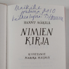 Hannu Mäkelä : Nimien kirja (signeerattu, tekijän omiste) - pikkukuva 3