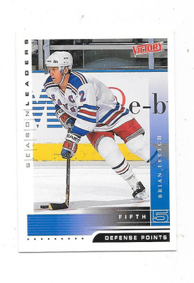 1999-00 UD Victory #345 Brian Leetch , New York Rangers