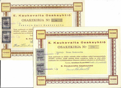 OKK 1949 ja 1955 E. Kaukovalta Oy Turku