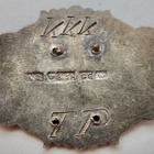 VANHA Merkki Ranneke KKK Konekiväärikomp Hopeaa 1936 - pikkukuva 2