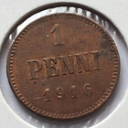 1 PENNI 1916 Siisti keräilykappale, kts! - pikkukuva 1