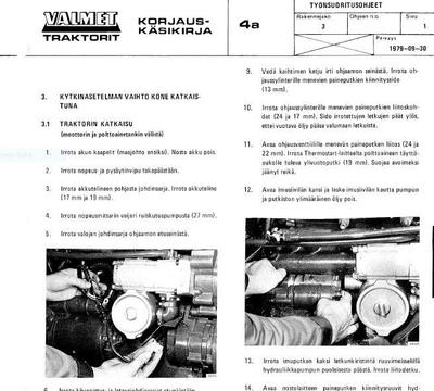 Valmet 502 602 702 1102 korjaamokirja + varaosakirja