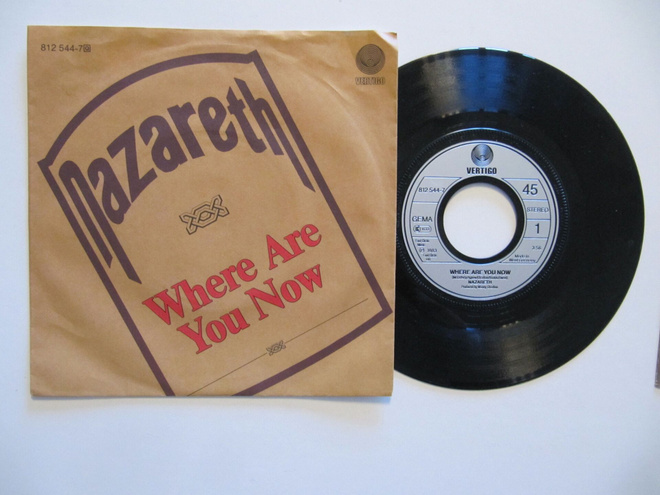 Nazareth  Where Are You Now  7" sinkku