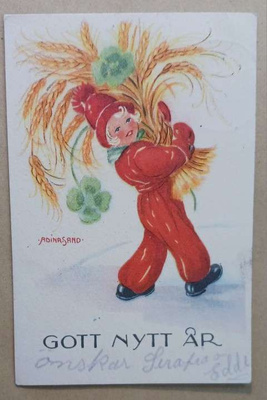 Adina Sand: Tonttutyttö tuo neliapiloita, p. 1946