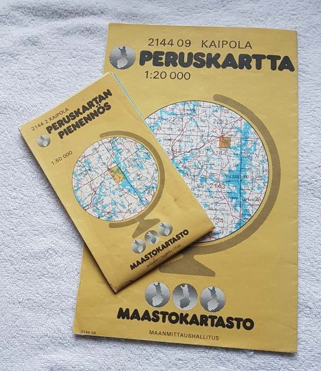 Kaipola peruskartta ja peruskartan pienennös