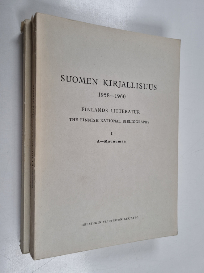Suomen kirjallisuus 1958-1960 1-2 : A-Maunumaa ; Maunumaa...