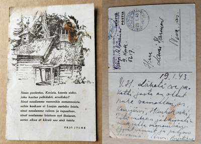 Kenttäpostia 20.1.1943 Niva