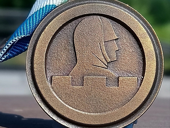 Sotaveteraani merkki. Soljella XXV. Halkaisija - 30 mm.