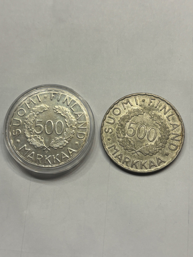 2 kpl Olympia 500 mk kolikko / raha