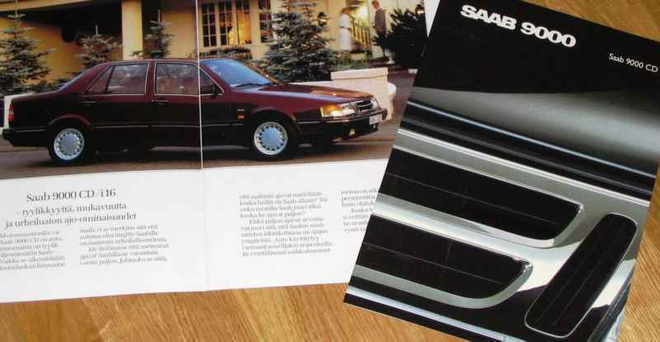 1989 Saab 9000 CD i 16 esite - KUIN UUSI - 12 sivua - suom