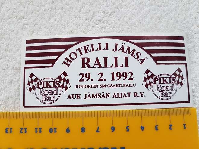 HOTELLI JÄMSÄ RALLI TARRA 1992