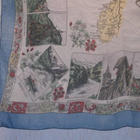 Huivi 8. Vanha matkamuistohuivi Norjasta, vintage, silkkiä - pikkukuva 3