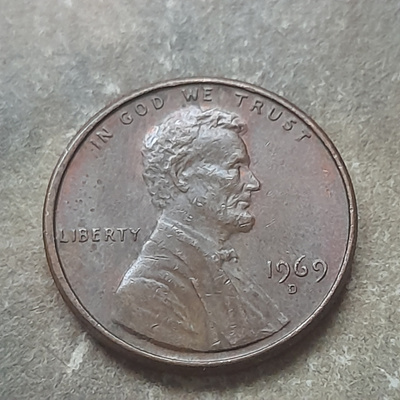 1969 D one cent USA