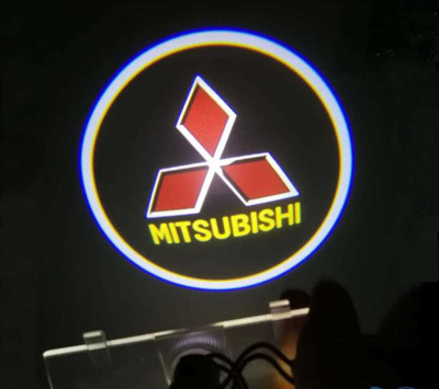 Mitsubishi logolliset ovivalot — heijasta logo maahan (2kp