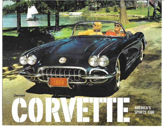 1959 Chevrolet Corvette esite - KUIN UUSI