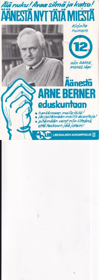 Arne Berner, Liberaalinen Kansanpuolue b604