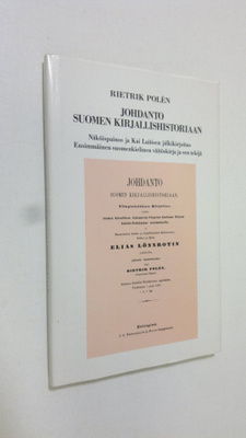 Rietrik Polen : Johdanto Suomen kirjallisuushistoriaan (n...