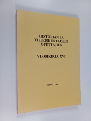 Historian ja yhteiskuntaopin opettajien vuosikirja XVI