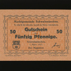 Saksa Notgeld 50 Pfennig, Schwabmünchen 1.3.1917 - pikkukuva 1