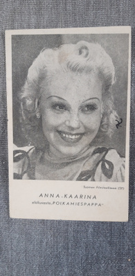 Vanha näyttelijä Anna-Kaarina kortti, elokuva Poikamiespappa