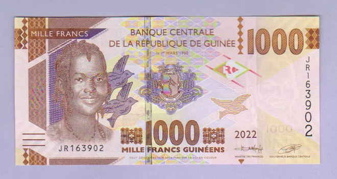 Guinea 1000 Francs v.2022 UNC P-48