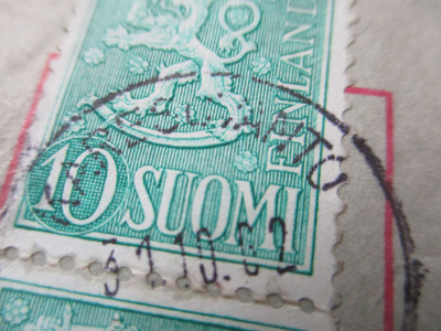 1962 Karesuvanto postimyyntiliikkeen tilauskuori Boråsiin