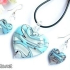 1234 .. Murano Lampwork Taidelasi Korvakorut .. Kaulakoru - pikkukuva 5