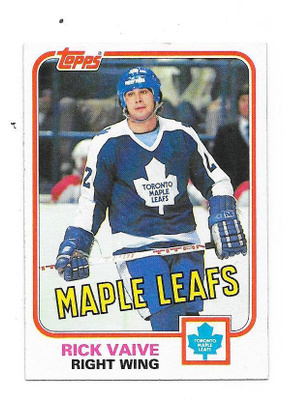 1981-82 Topps #44 Rick Vaive Toronto Maple Leafs