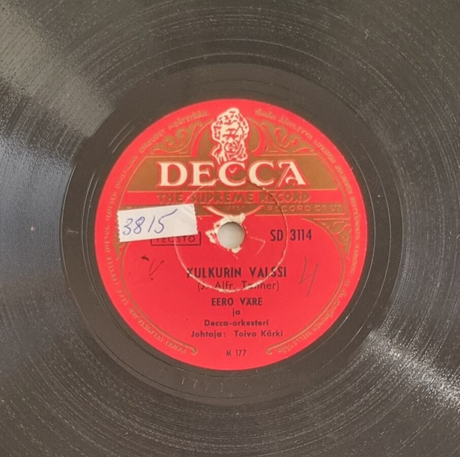 Savikiekko 1946 - Eero Väre - Decca SD 3114