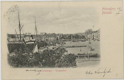 Hki kauppatori 1901 postikortti Wieniin